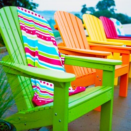 bright outdoor chairs