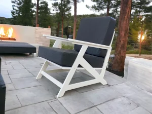 Poly chair with cushion
