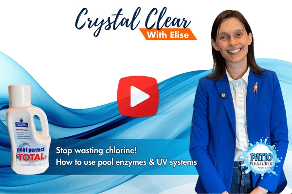 Patio Pleasures expert explaining chlorine chemical differences and pool water balance